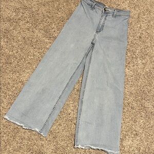Billabong High Rise wide leg stretch Light Blue Jeans size 23 - fray hem